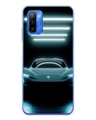 Чехол для Ulefone Note 12 с картинкой «Tesla в неоне»