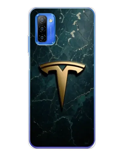Чехол для Ulefone Note 12 с картинкой «Мраморная Tesla Gold»