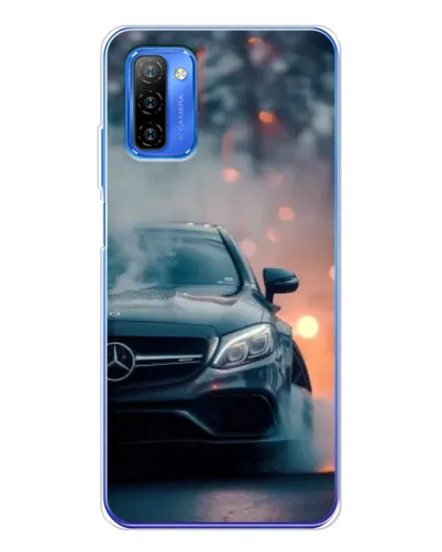 Чехол для Ulefone Note 12 с картинкой «Mercedes — ночной город»