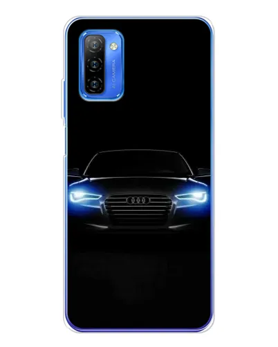 Чехол для Ulefone Note 12 с картинкой «Audi в неоне»