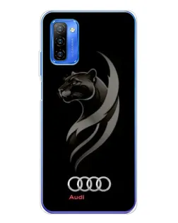 Чехол для Ulefone Note 12 с картинкой «Графика — пантера и Audi»