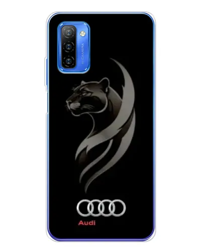 Чехол для Ulefone Note 12 с картинкой «Графика — пантера и Audi»