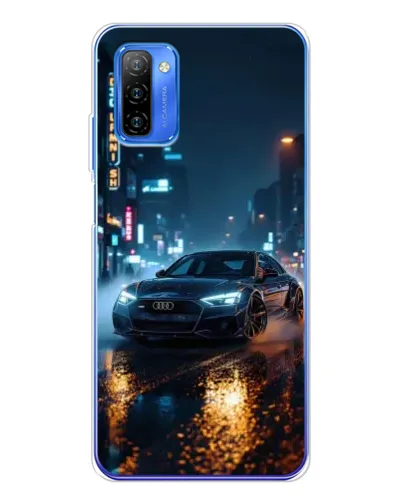 Чехол для Ulefone Note 12 с картинкой «Ночной город и Audi»