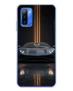 Чехол для Ulefone Note 12 с картинкой «Lamborghini золотые линии»