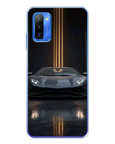 Чехол для Ulefone Note 12 с картинкой «Lamborghini золотые линии»