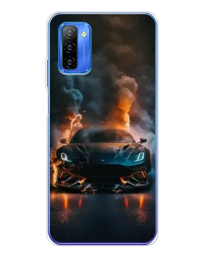 Чехол для Ulefone Note 12 с картинкой «Lamborghini дымная эстетика»