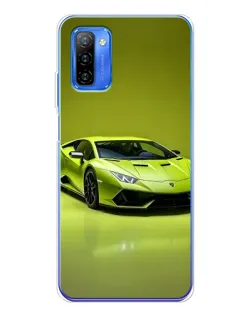 Чехол для Ulefone Note 12 с картинкой «Салатовый Lamborghini Huracan»