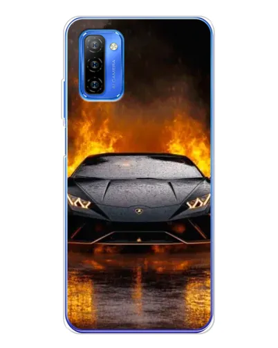Чехол для Ulefone Note 12 с картинкой «Lamborghini в огне»