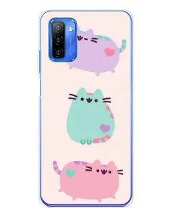 Чехол для Ulefone Note 12 с картинкой «Pusheen трио»
