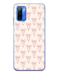 Чехол для Ulefone Note 12 с картинкой «Розовые бантики Coquette»