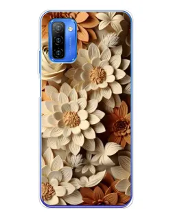 Чехол для Ulefone Note 12 с картинкой «Бежевый флористический декор»
