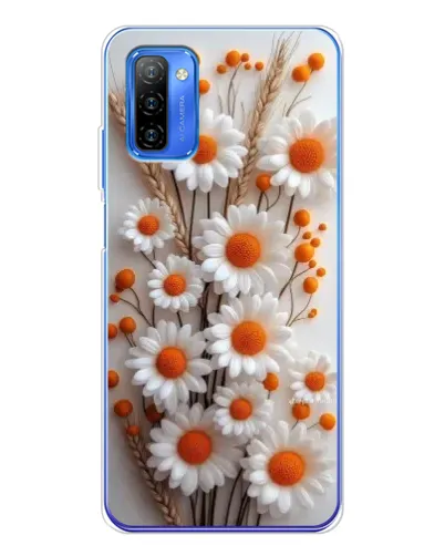 Чехол для Ulefone Note 12 с картинкой «Белые сухоцветы»