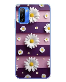 Чехол для Ulefone Note 12 с картинкой «Ромашки на фиолетовом»