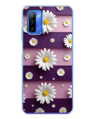 Чехол для Ulefone Note 12 с картинкой «Ромашки на фиолетовом»