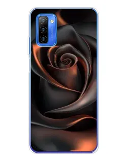 Чехол для Ulefone Note 12 с картинкой «Шелковая черная роза»