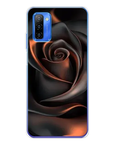 Чехол для Ulefone Note 12 с картинкой «Шелковая черная роза»