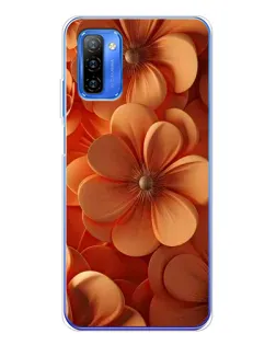 Чехол для Ulefone Note 12 с картинкой «Оранжевый макро цветок»