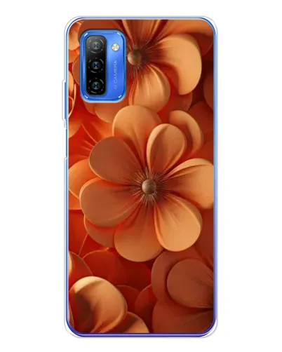 Чехол для Ulefone Note 12 с картинкой «Оранжевый макро цветок»