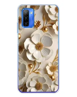 Чехол для Ulefone Note 12 с картинкой «Белие бумажние  цвети»