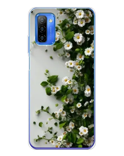 Чехол для Ulefone Note 12 с картинкой «Ветка мелких белых цветов»