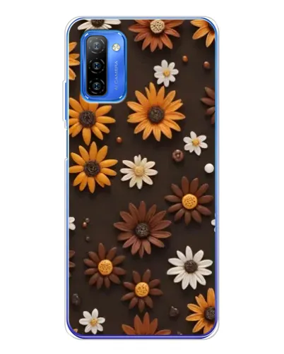 Чехол для Ulefone Note 12 с картинкой «Узор из маленьких подсолнухов»