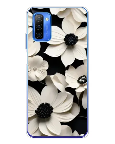 Чехол для Ulefone Note 12 с картинкой «Объемные белые цветы»