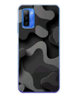 Чехол для Ulefone Note 12 с картинкой «Темный абстрактный камуфляж»