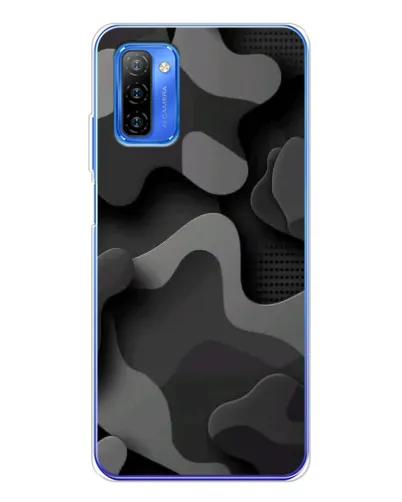 Чехол для Ulefone Note 12 с картинкой «Темный абстрактный камуфляж»