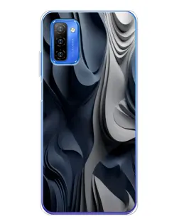 Чехол для Ulefone Note 12 с картинкой «Объемные синие складки»