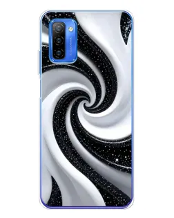 Чехол для Ulefone Note 12 с картинкой «Черно-белая спираль»