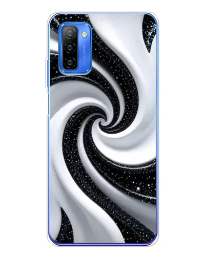 Чехол для Ulefone Note 12 с картинкой «Черно-белая спираль»