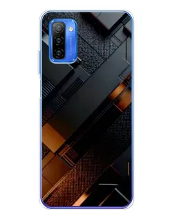 Чехол для Ulefone Note 12 с картинкой «Черные геометрические блоки»