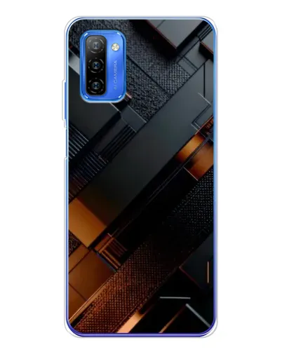 Чехол для Ulefone Note 12 с картинкой «Черные геометрические блоки»
