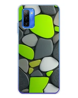 Чехол для Ulefone Note 12 с картинкой «Яркая неоновая галька»