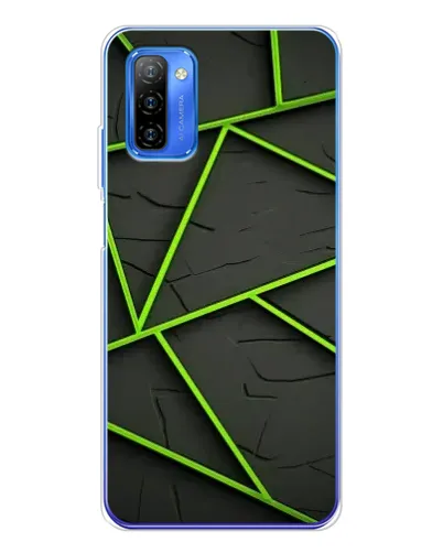 Чехол для Ulefone Note 12 с картинкой «Зеленые геометрические линии»
