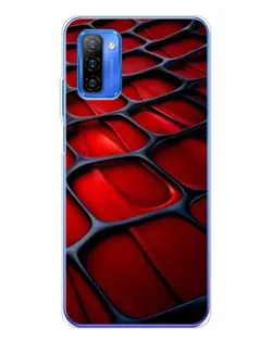 Чехол для Ulefone Note 12 с картинкой «Красная глянцевая сетка»