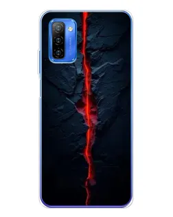 Чехол для Ulefone Note 12 с картинкой «Kрасная лавовая трещина»