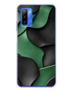 Чехол для Ulefone Note 12 с картинкой «Зеленые кожаные волны»