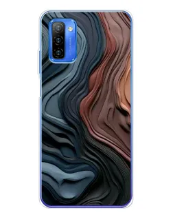 Чехол для Ulefone Note 12 с картинкой «Цветные волны каньона»