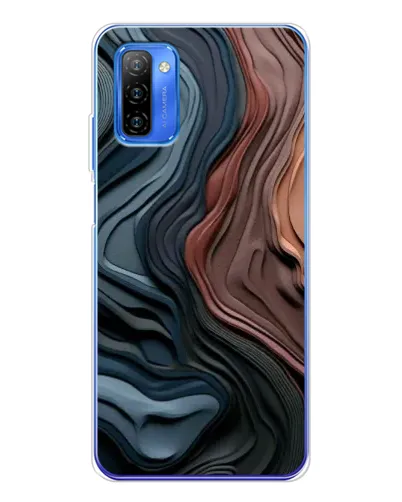 Чехол для Ulefone Note 12 с картинкой «Цветные волны каньона»