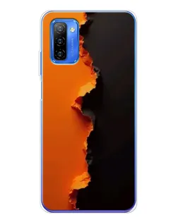Чехол для Ulefone Note 12 с картинкой «Оранжевый разлом»