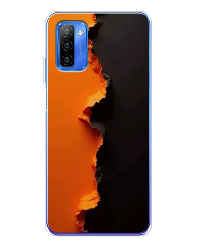 Чехол для Ulefone Note 12 с картинкой «Оранжевый разлом»