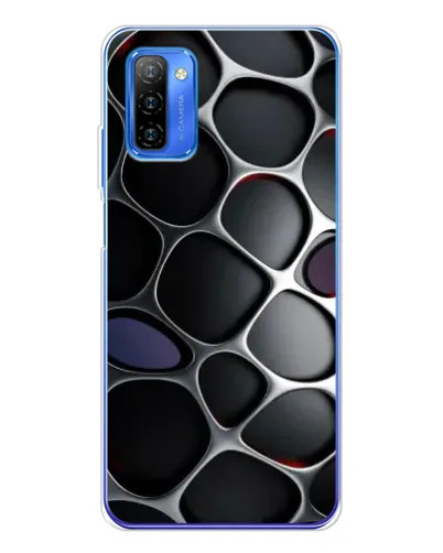 Чехол для Ulefone Note 12 с картинкой «Объемная темная решетка»