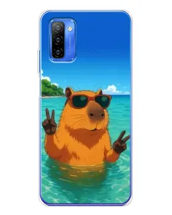 Чехол для Ulefone Note 12 с картинкой «Морская капибара»