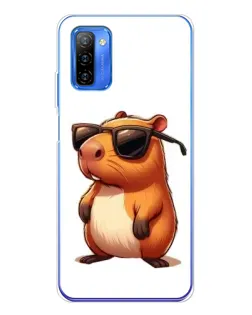 Чехол для Ulefone Note 12 с картинкой «Капибара в очках»