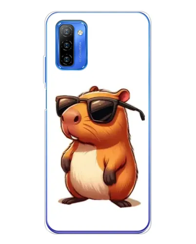 Чехол для Ulefone Note 12 с картинкой «Капибара в очках»