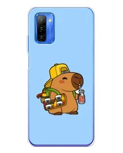 Чехол для Ulefone Note 12 с картинкой «Капибара на скейте»