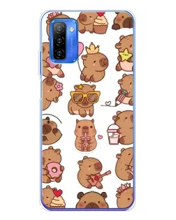 Чехол для Ulefone Note 12 с картинкой «Стикерпак с капибарами»