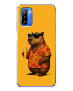 Чехол для Ulefone Note 12 с картинкой «Капибара на отдыхе»