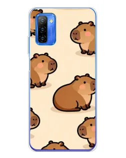 Чехол для Ulefone Note 12 с картинкой «Паттерн милых капибар»